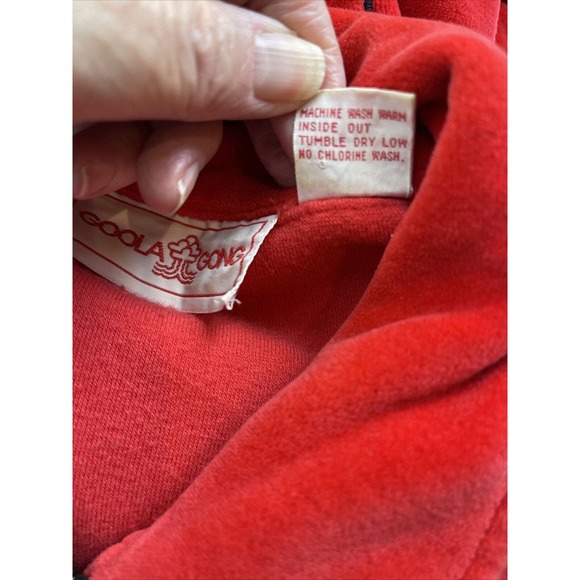 Vintage 90's Goola Gong Velour Red Track Suit Medium - Picture 4 of 16